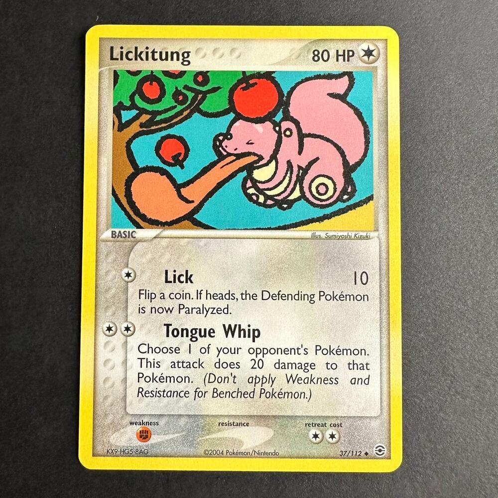 Pokemon TCG Lickitung EX FireRed & LeafGreen Uncommon 37/112 Normal NM